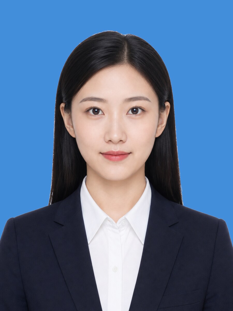 蓝底证件照示例
