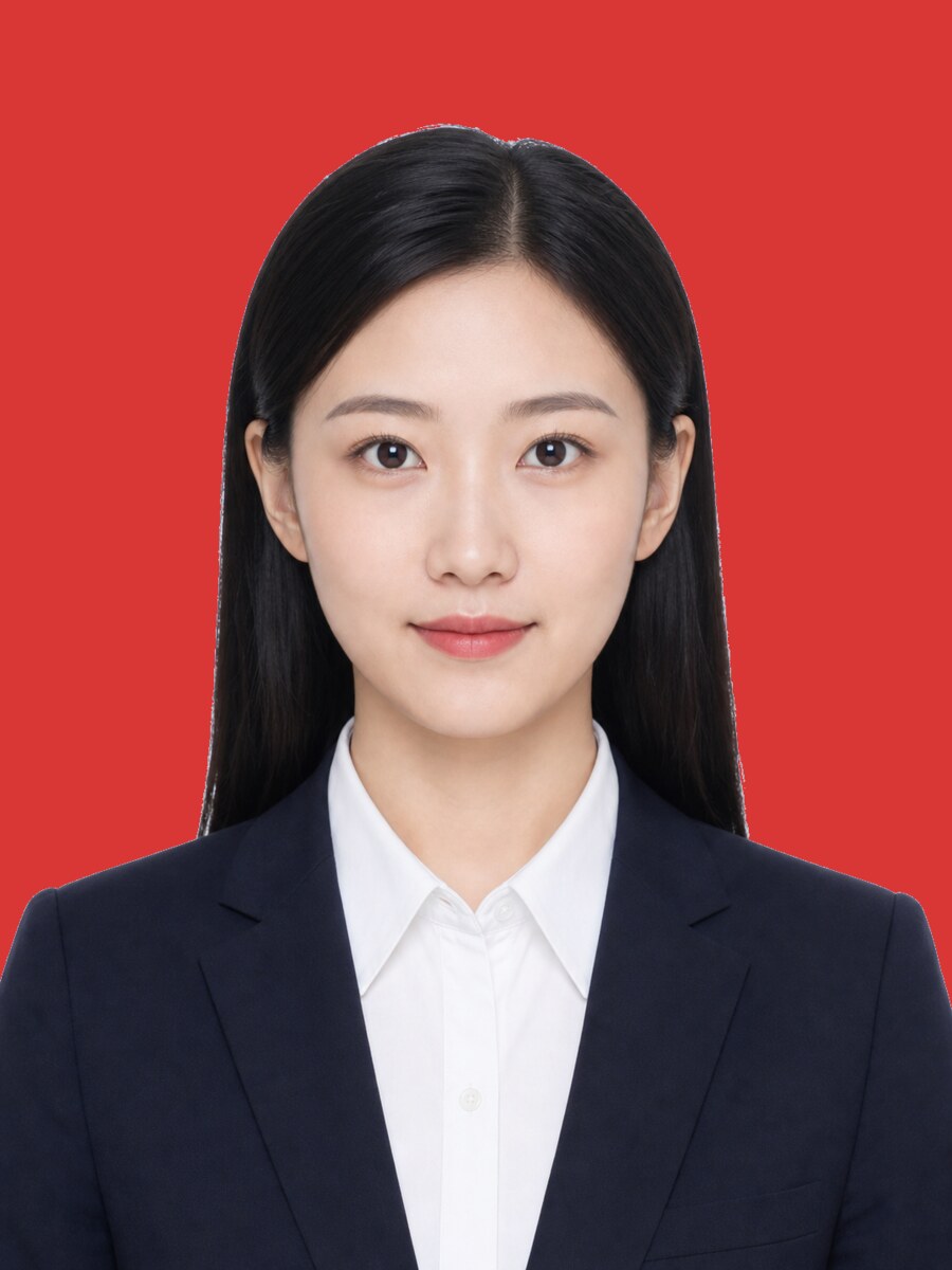 红底证件照示例